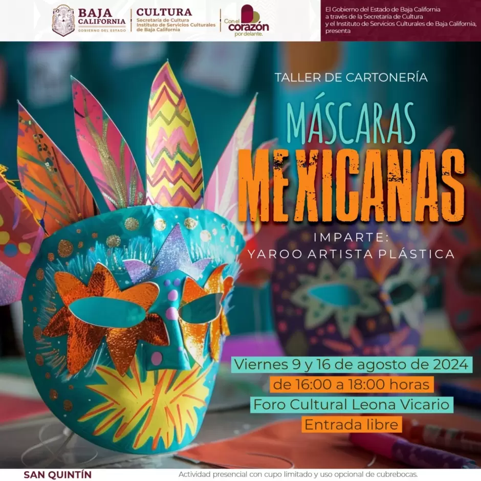 Taller gratuito "Cartonera para Mscaras Mexicanas"