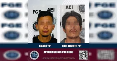 Detiene AEI a dos sujetos que contaban con orden de aprehensin por robo agravad