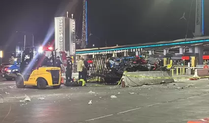 Accidente en la garita internacional Tijuana-San Ysidro