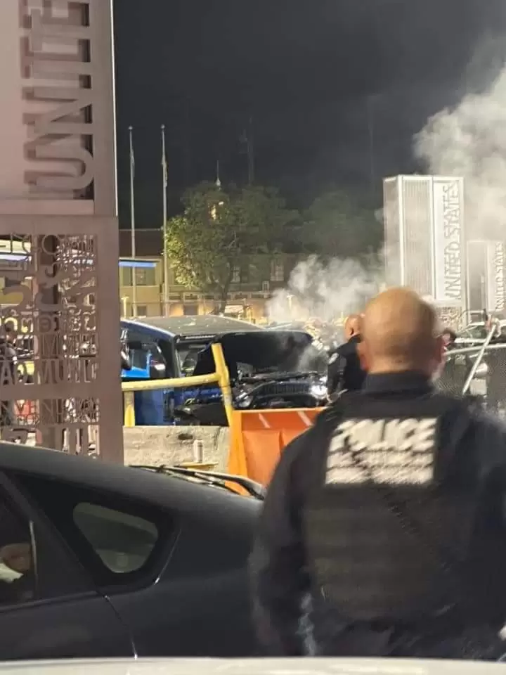 Accidente en la garita internacional Tijuana-San Ysidro