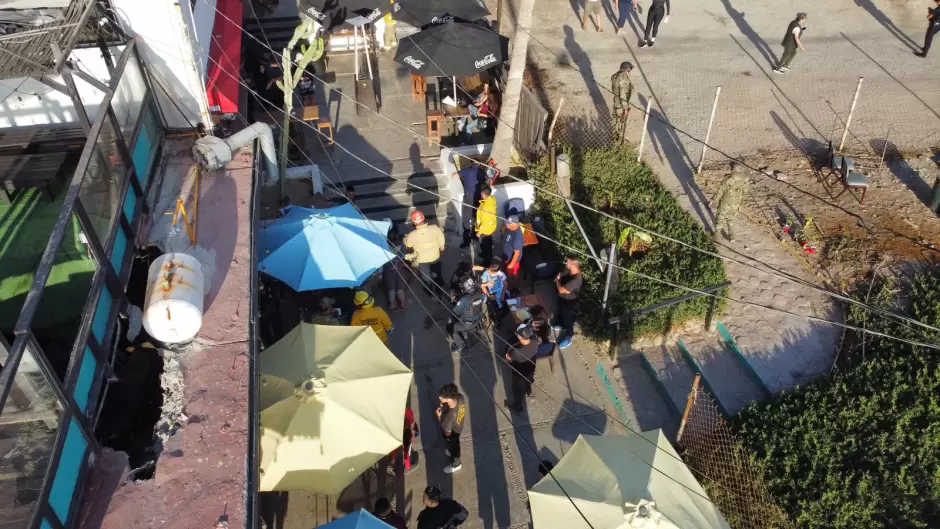 Colapsa techo de caf en Playas de Tijuana