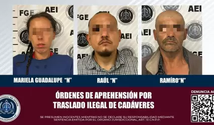 3 aprehensiones por traslado ilegal de cadveres