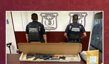 Localizan fusil de asalto en el interior de vehculo con reporte de robo recient