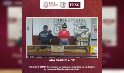 FESC y SEDENA detienen a mujer en posesin de armas, granada y drogas