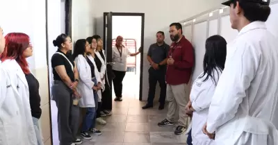 Visitan instalaciones de COTRRSA hombres estudiantes de criminologa de la unive