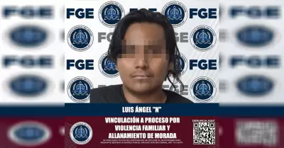 Obtiene la FGE vinculacin a proceso para imputado por violencia familiar y alla