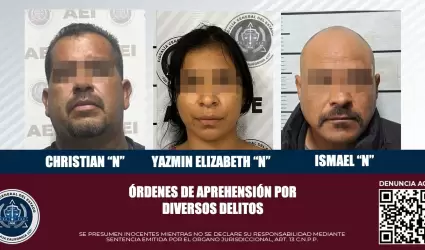 Detenidos dos hombres y una mujer