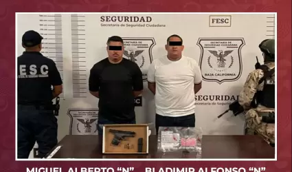 Decomisan pastillas de fentanilo y un arma de fuego en Tijuana