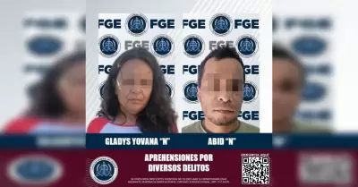 Detiene a mujer y un hombre por diversos delitos