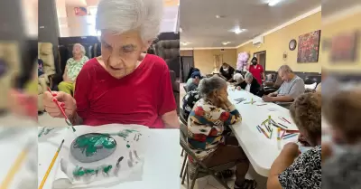 Celebra CEART Tecate el mes del adulto mayor con talleres en asilos y club de la