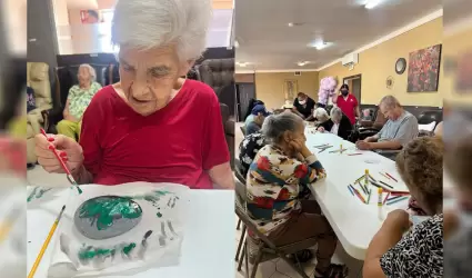 Celebra CEART Tecate el mes del adulto mayor con talleres en asilos y club de la