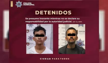 Sujetos armados y con droga fueron capturados por agentes municipales