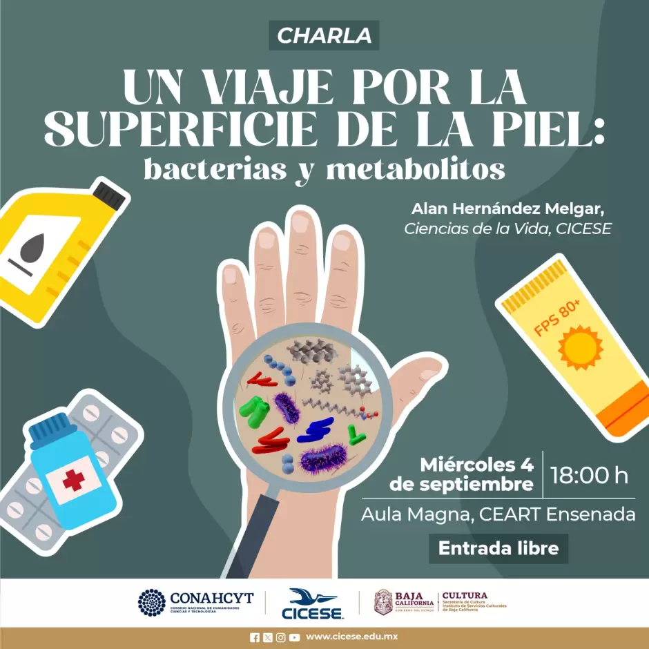 Charla "Un viaje por la superficie de la piel: bacterias y metabolitos"