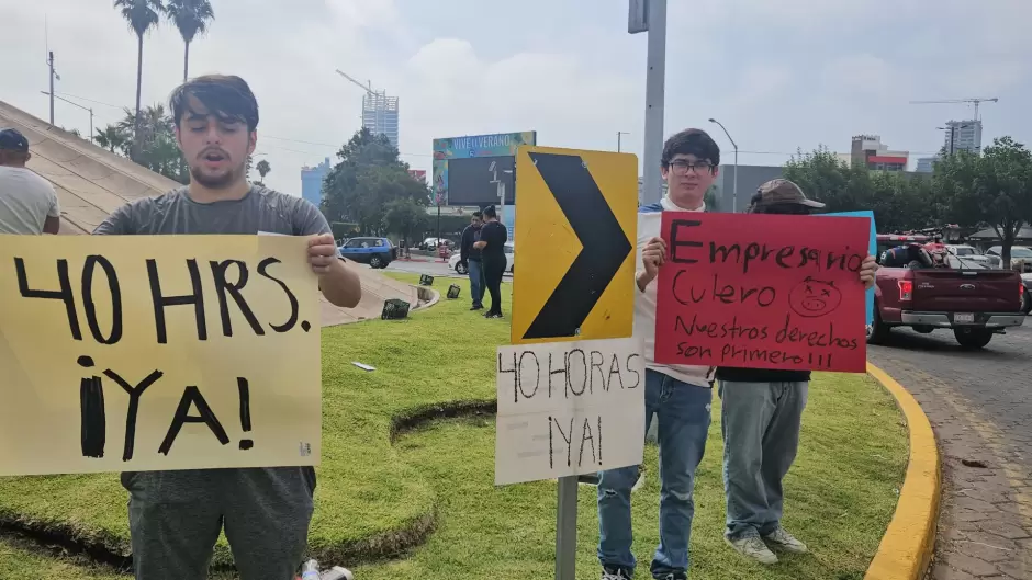 Se manifiestan en Tijuana para exigir a nueva legislatura reduzca la jornada laboral en Mxico