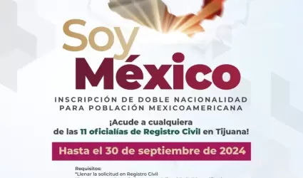 Campaa "Soy Mxico" para tramitar doble nacionalidad