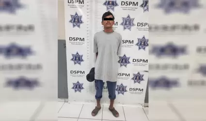 Polic�a municipal asegura a presunto involucrado en varios hechos delictivos