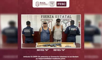 Detienen 2 hombres armados en Mexicali