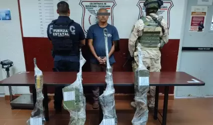 Aseguran armas, vivienda y a un hombre en Mexicali