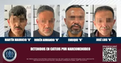 Detenidos durante cateos por narcomenudeo