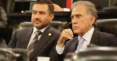 Los Yunes, Miguel ngel hijo y padre, se presentaron en el Senado para sumarse a