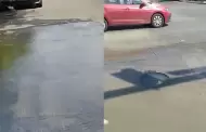 Fuga de aguas negras persiste frente a clnicas en la Zona Centro