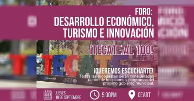 Invita Romn Cota a foro de desarrollo econmico, turismo e innovacin Tecate a