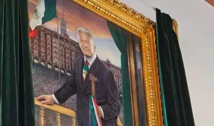 Retrato de AMLO en la Galera de los Presidentes