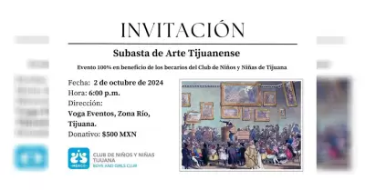 Realizarn subasta de arte en beneficio del club de nios y nias de Tijuana