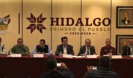 Conferencia de Prensa de funcionarios de Hidalgo