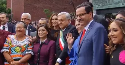 Llegada de Lpez Obrador al Palacio de San Lzaro