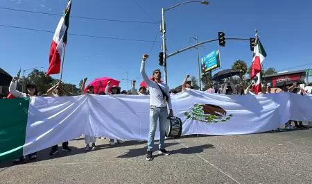 Protestan trabajadores del Poder Judicial y abogados contra reforma en la Garita