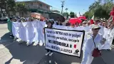 Protestan trabajadores del Poder Judicial y abogados contra reforma en la Garita