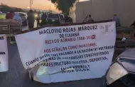 Posesionarios de Maclovio Rojas bloquearon carretera al aeropuerto de Tijuana; exigen regularizacin de predios