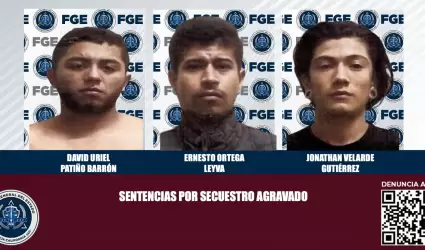 3 hombres por secuestro agravado