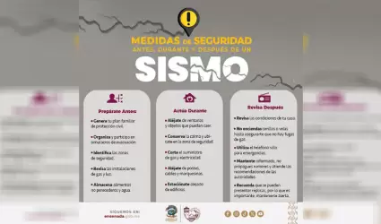 Promueve Protecci�n Civil acciones de evacuaci�n, resguardo y protecci�n ante un