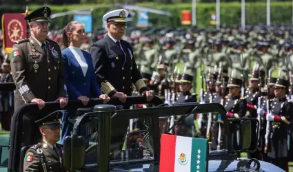 Claudia Sheinbaum, presidenta de Mxico; Ricardo Trevilla Trejo, secretario de l