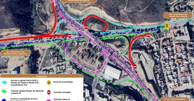 Anuncian cierres por maniobras de montaje en obra del Nodo Morelos en Tijuana