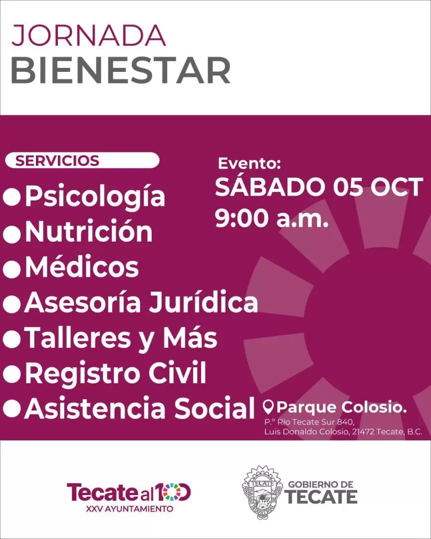 Primera Jornada de Bienestar en colonia Colosio