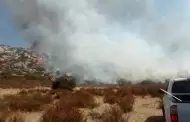 Despliegan Proteccin Civil y Bomberos de Tecate operativo ante incendio en rancho "El Encinal"