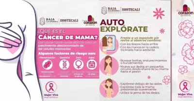 Issstecali invita a mujeres y hombres mayores de 40 aos a realizarse mamografa