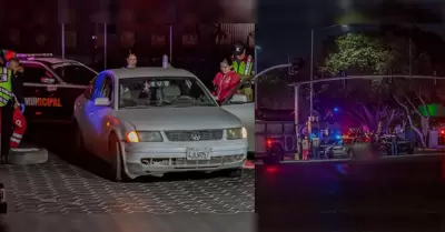 Accidente vehicular en la glorieta del monumento a Miguel Hidalgo deja a una muj