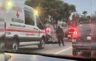 Motociclista atropellado en la Va Rpida Oriente provoca congestin vehicular