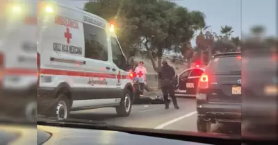 Motociclista atropellado en la Va Rpida Oriente provoca congestin vehicular