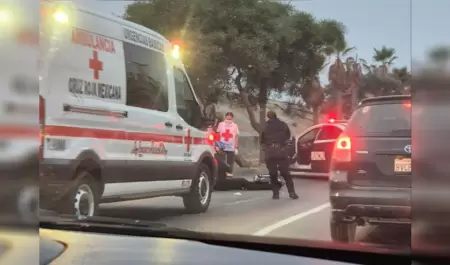 Motociclista atropellado en la Va Rpida Oriente provoca congestin vehicular