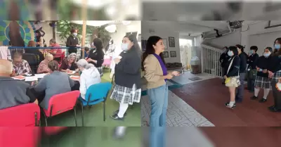 Celebran estudiantes del CONALEP BC a adultos mayores en casa hogar