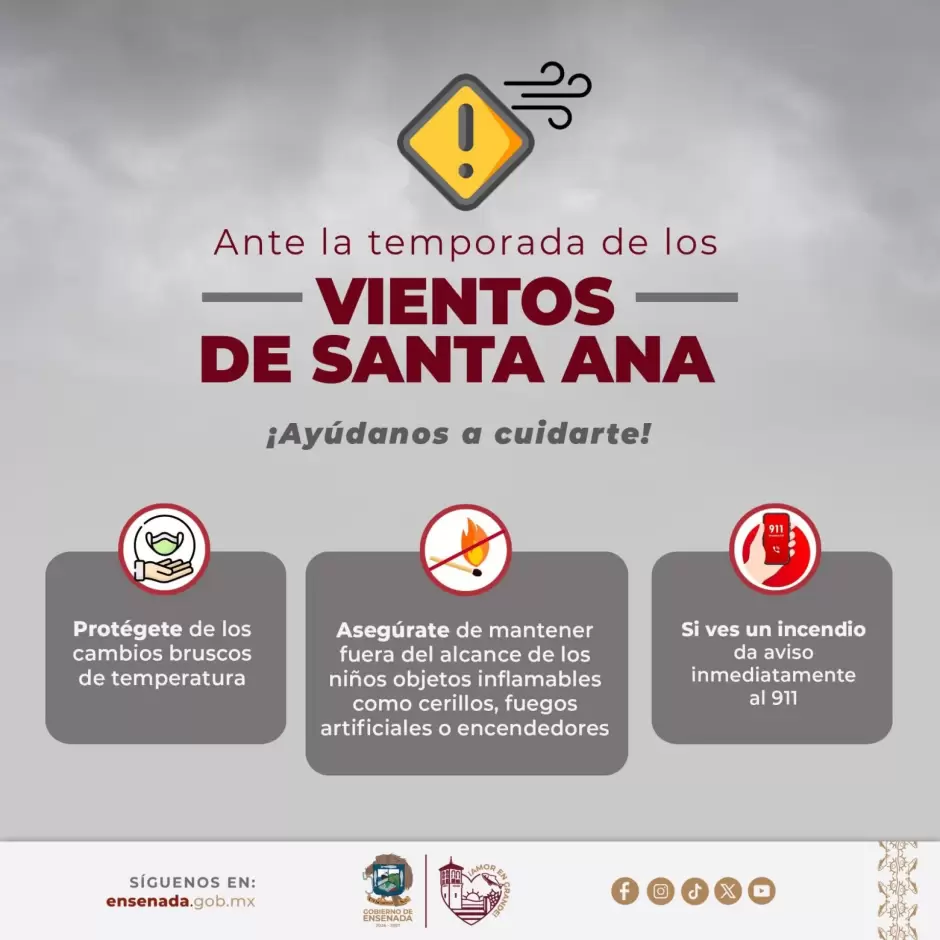 Informacin preventiva sobre los vientos Santa Ana