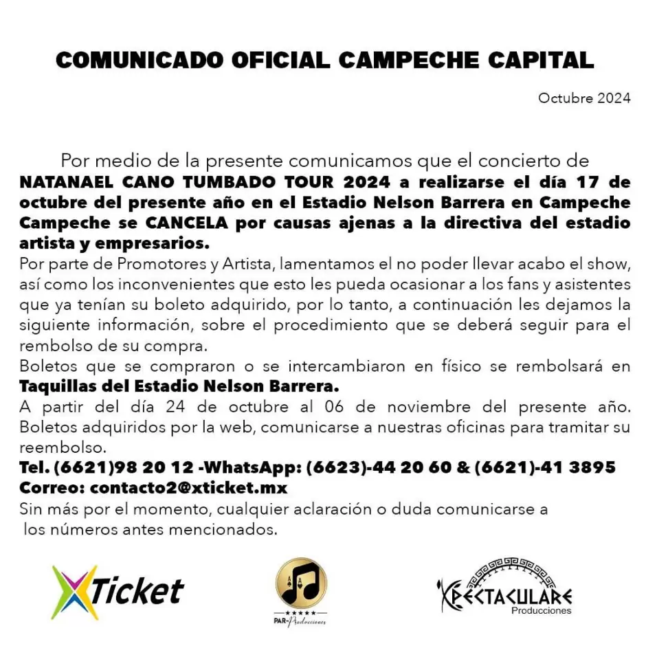 Cancelan conciertos de Natanael Cano en Cancn y Campeche