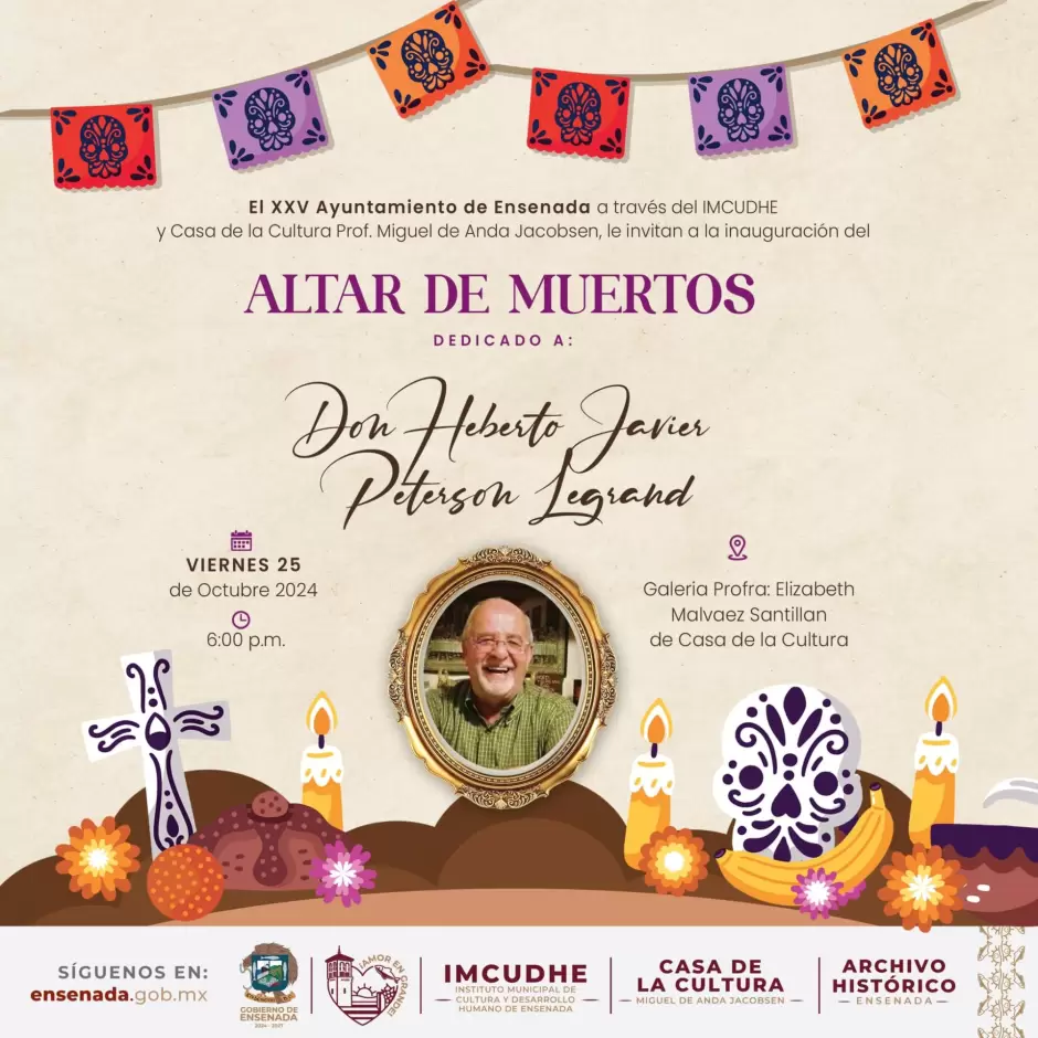 Dedicar Imcudhe altar de muertos al cronista honorario Heberto Peterson Legrand