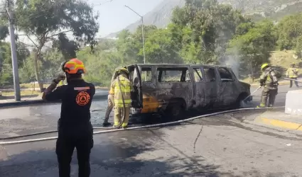 Incendio transporte escolar