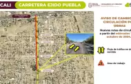 Realiza SIDURT cambios en la circulacin en obra de Carretera Ejido Puebla